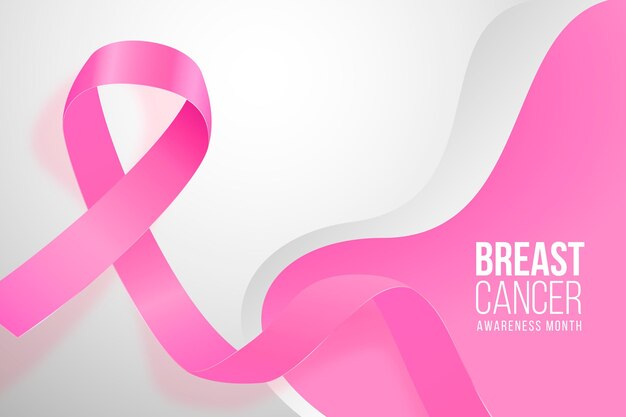 Fondo realistico del mese di consapevolezza del cancro al seno
