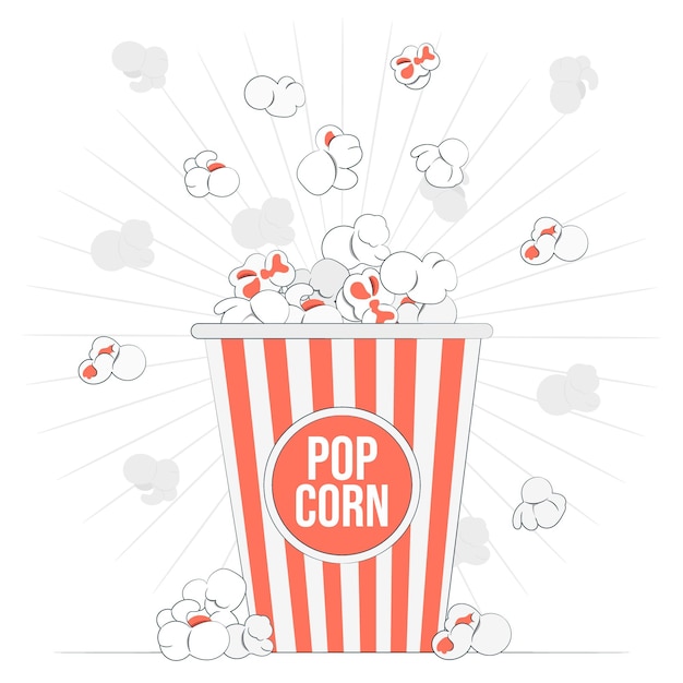Illustrazione del concetto di popcorn