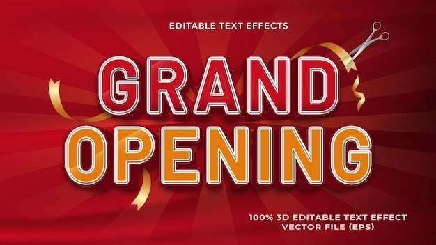 design del modello di effetto testo 3d di grande apertura