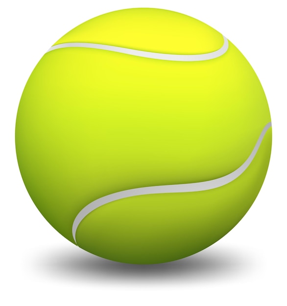 Vector gratuito 3d de pelota de tenis aislado