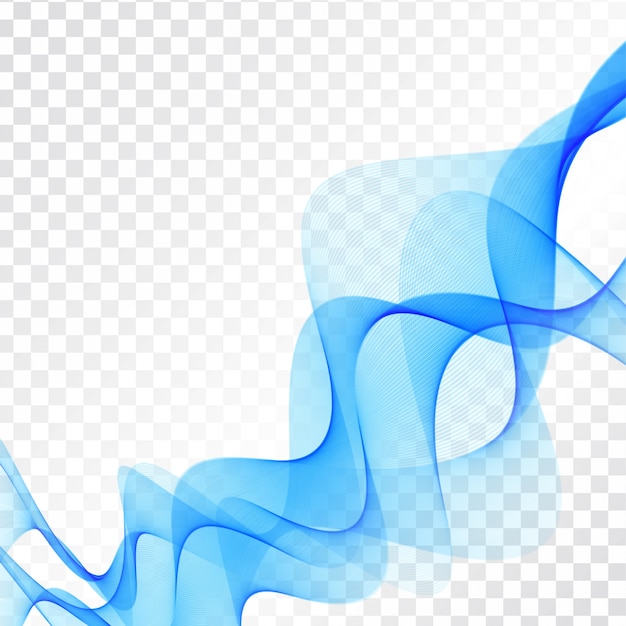 Vector gratuito vector azul ola transparente elegante