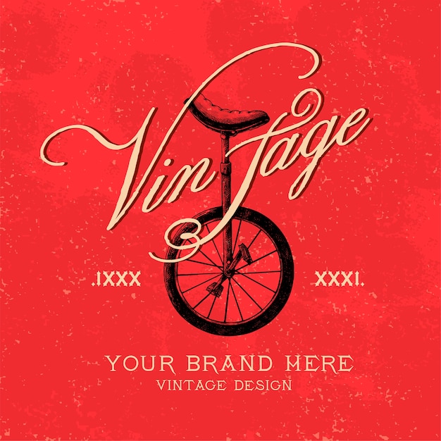 Vector gratuito vector de diseño de logo de marca vintage