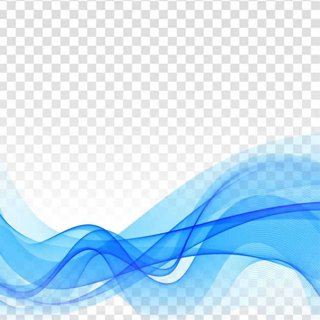 Vector gratuito vector de onda azul transparente