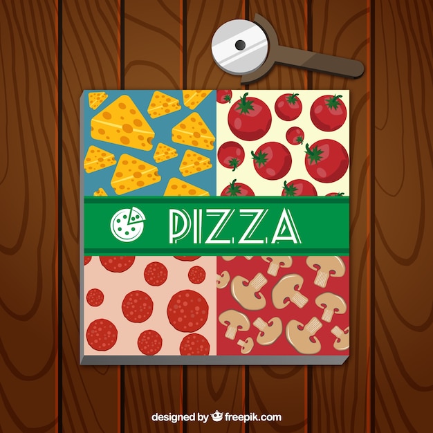 Vector gratuito caja de pizza