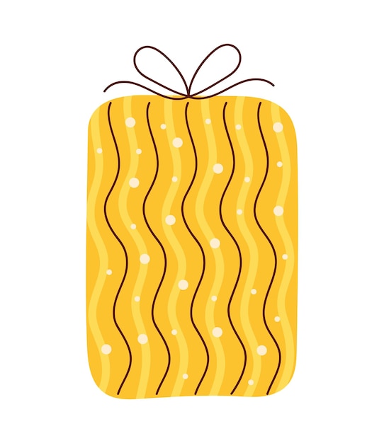 Vector gratuito caja de regalo amarilla presente