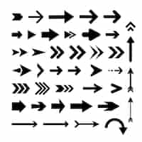 Vector gratuito colección de flechas de diseño plano