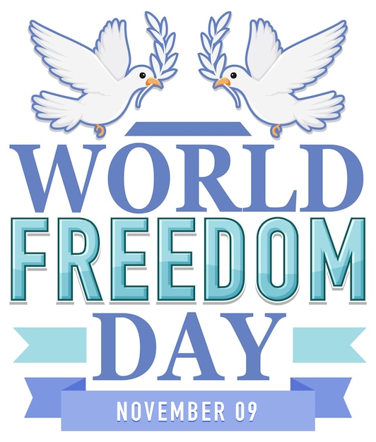 Vector gratuito diseño del logotipo del día mundial de la libertad