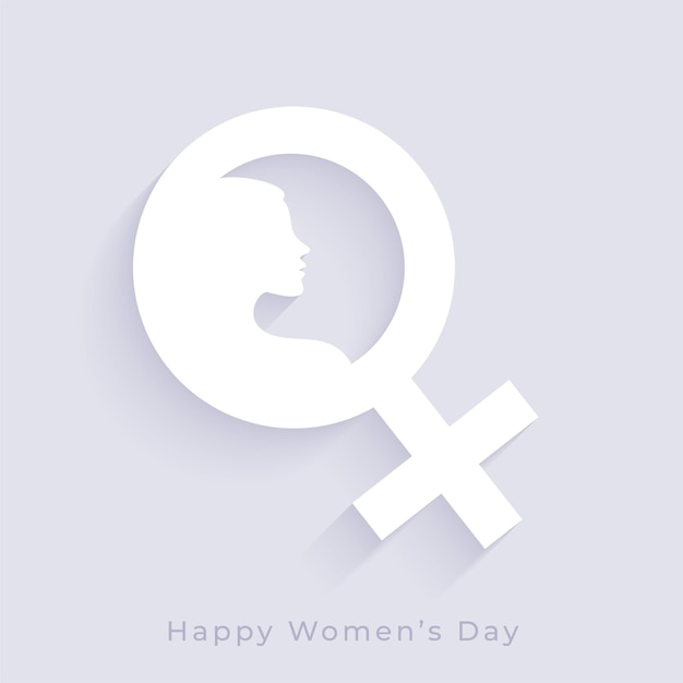 Vector gratuito diseño minimalista de tarjeta de celebración del día de la mujer.
