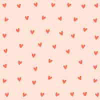 Vector gratuito diseño de papel de embalaje con telón de fondo de diseño de corazón de amor