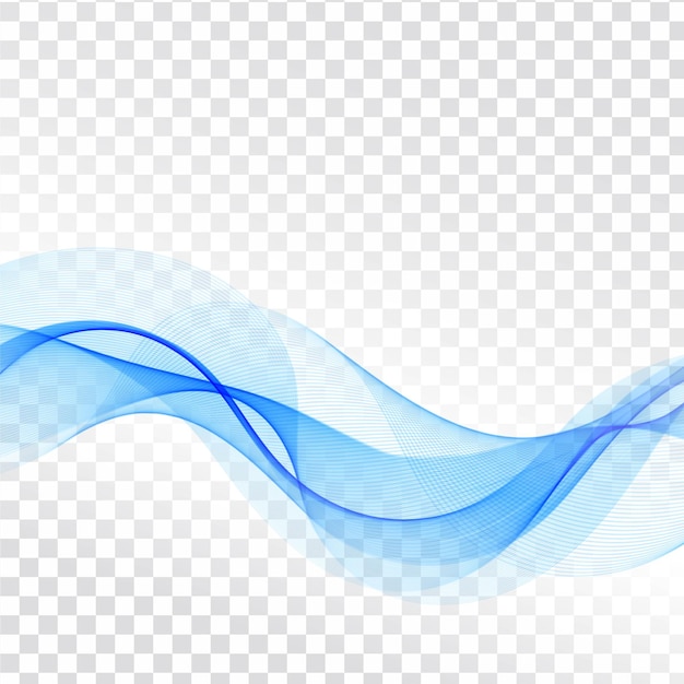 Vector gratuito elegante ola azul transparente