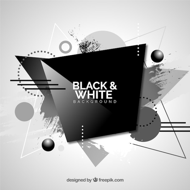 Vector gratuito fondo abstracto en color negro y blanco