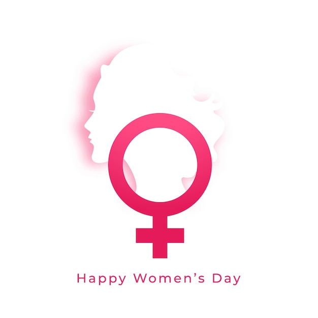 Vector gratuito fondo de feliz día de la mujer con signo femenino por los derechos