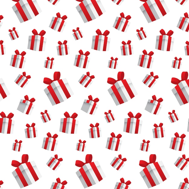 Vector gratuito fondo de navidad con un diseño de patrón de regalo