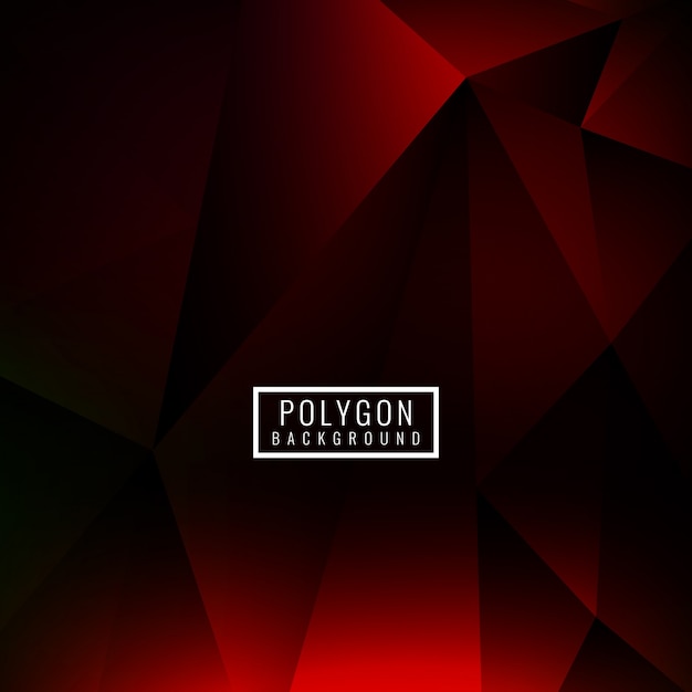 Vector gratuito fondo rojo oscuro con formas poligonales