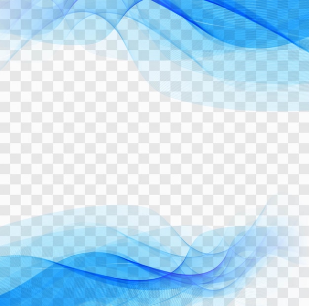 Vector gratuito formas onduladas azules sobre un fondo transparente