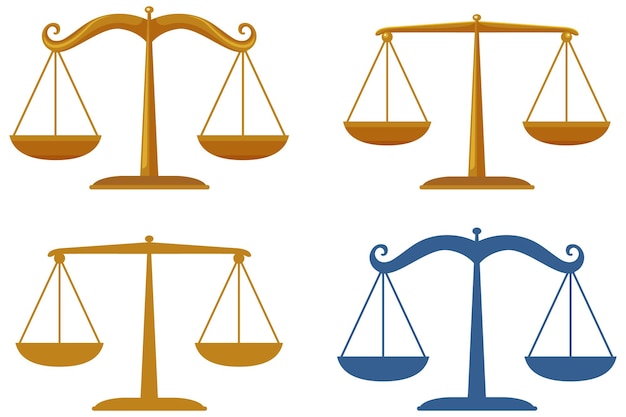 Vector gratuito icono de escala de equilibrio de justicia legal
