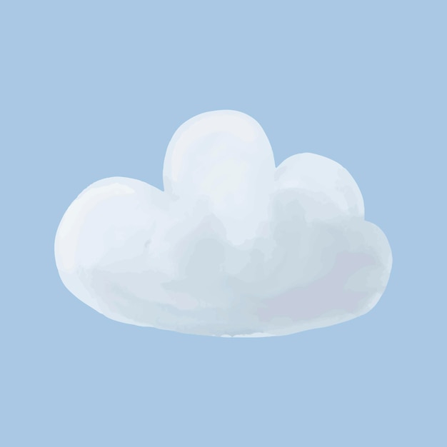 Vector gratuito ilustración de vector lindo nube acuarela