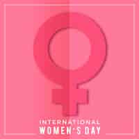 Vector gratuito ilustración realista del día internacional de la mujer con símbolo femenino
