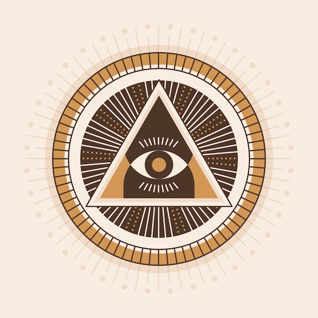 Vector gratuito ilustración de símbolo illuminati