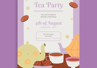 invitaciones de fiesta del té