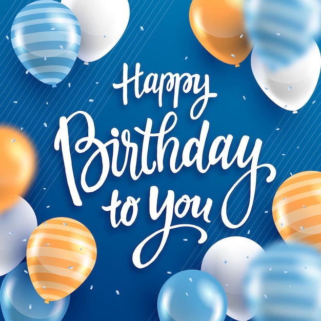 Letras de cumpleaños detalladas con globos