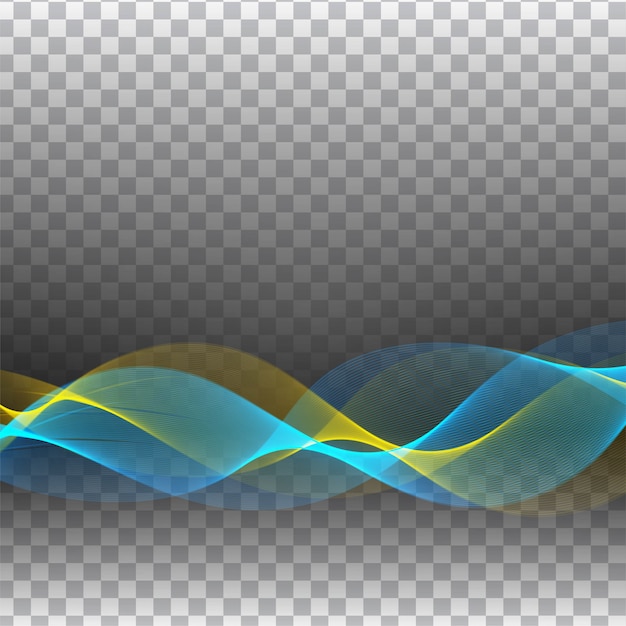 Vector gratuito ola colorido abstracto transparente con estilo