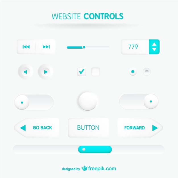 Vector gratuito pack de botones para página web