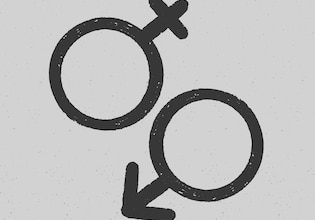 símbolos de hombre y mujer