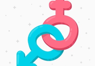 símbolos de masculino y femenino