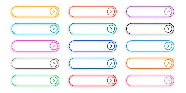 Vector gratuito signo de botón de aplicación de estilo de línea colorido con espacio en blanco