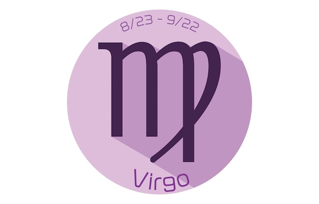 Vector 12 constelación púrpura iconos vector ilustración virgo