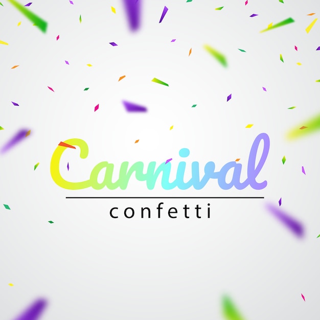 Celebración del carnaval con confeti de colores.