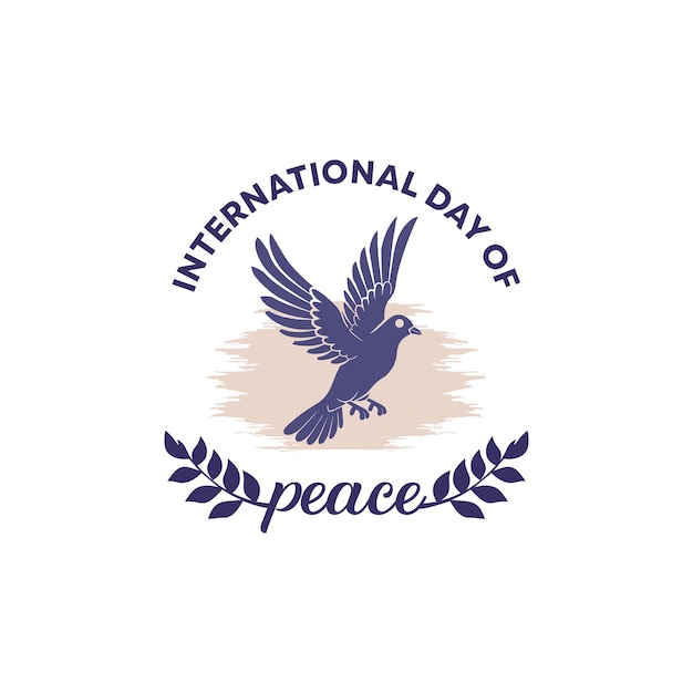Vector gráfico vectorial del logo del día internacional de la paz. icono de paz.