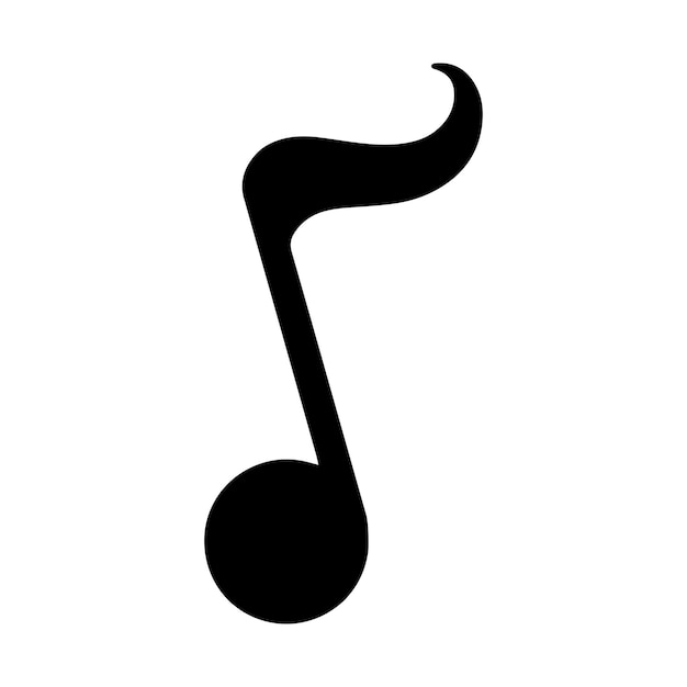 Vector diseño de ilustración de icono vectorial de nota musical
