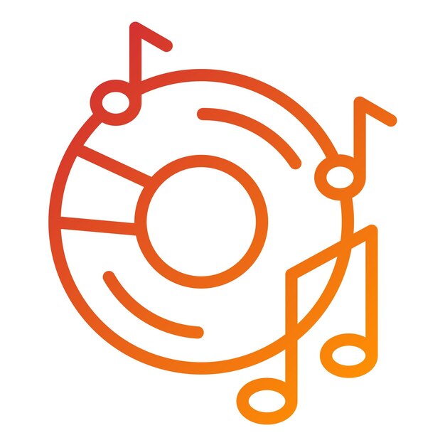 Vector diseño vectorial de música cd estilo de icono