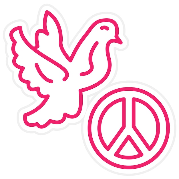 Vector estilo del icono del pacifismo