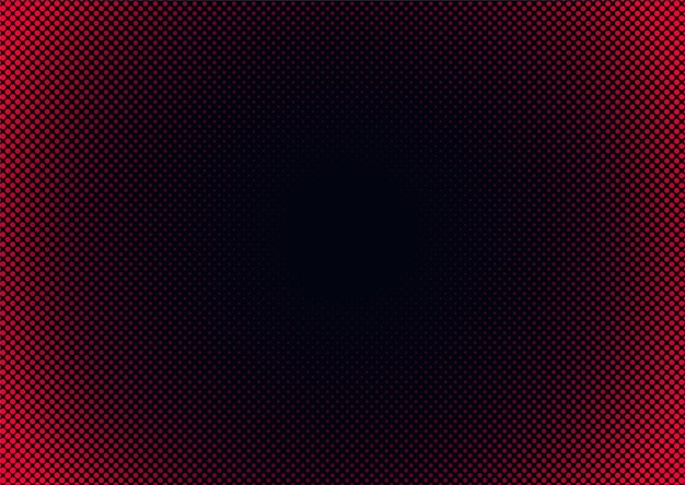 Vector fondo abstracto de semitono con puntos degradados de color rosa sobre fondo negro.