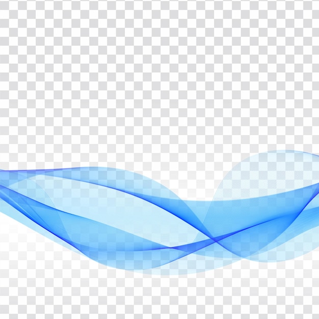 Vector fondo transparente de onda azul moderno