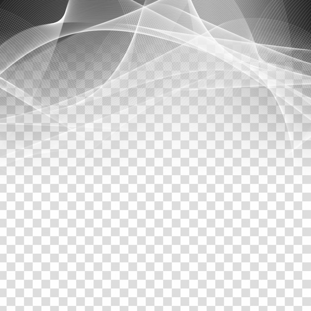 Vector fondo transparente elegante de la onda gris abstracta