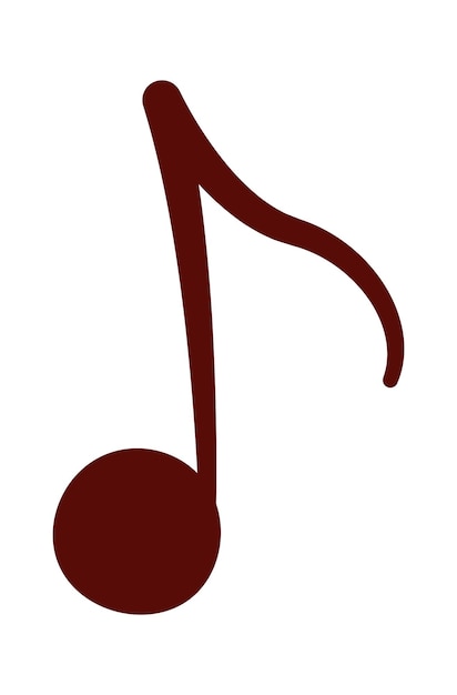 Vector icono plano de notas musicales registro visual de oído
