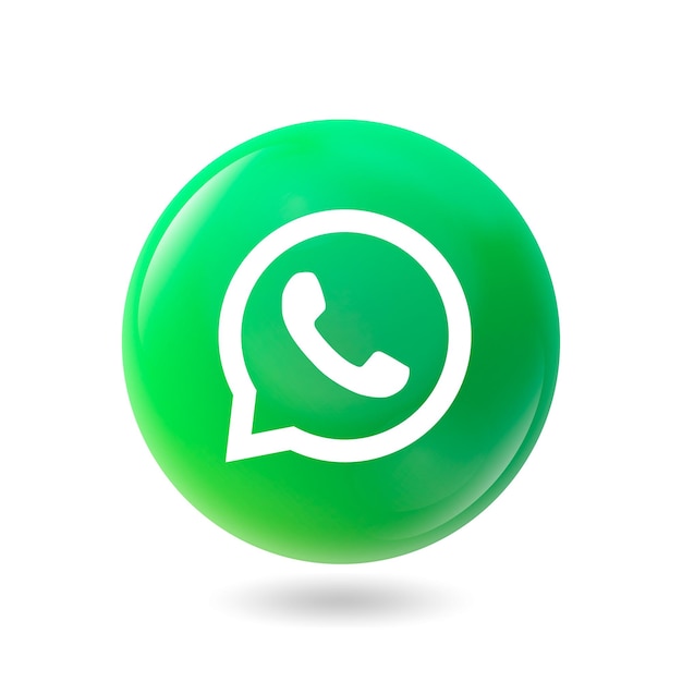 Vector icono de whatsapp representación 3d