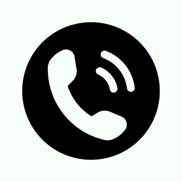 Vector icono de teléfono en estilo plano de moda aislado en fondo blanco símbolo de teléfono.