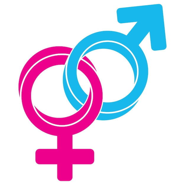 Vector ilustración de plantilla de diseño vectorial de símbolo de icono de logotipo de género