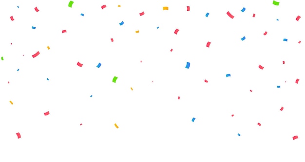 Vector ilustración de vector de confeti fondo festivo concepto de fiesta cintas voladoras aisladas