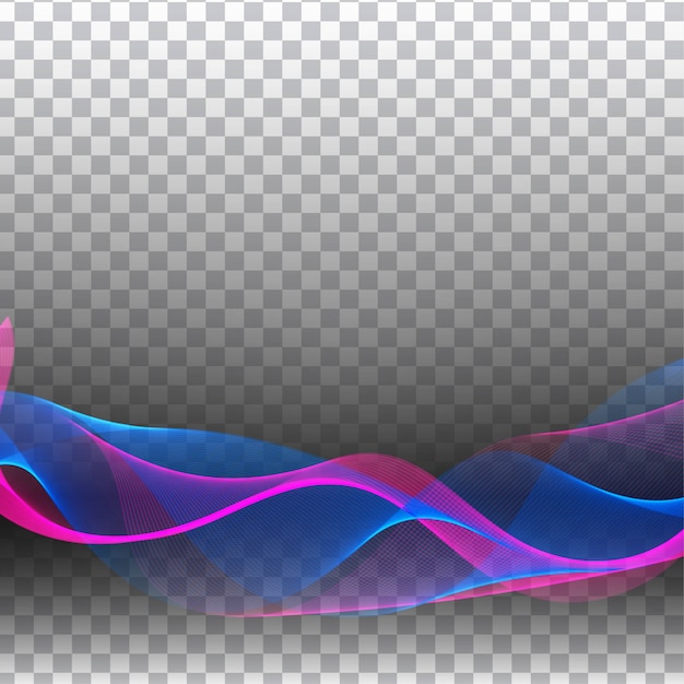 Vector ola colorido abstracto elegante transparente
