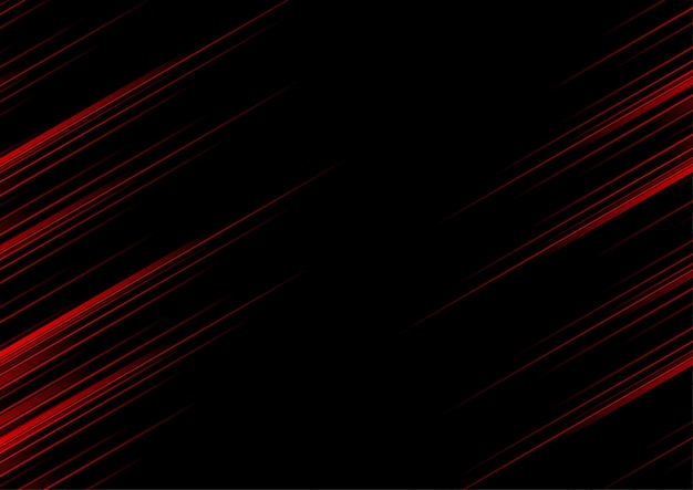 Vector línea roja abstracta y fondo negro para la portada de la tarjeta de visita, el volante del estandarte, la ilustración vectorial