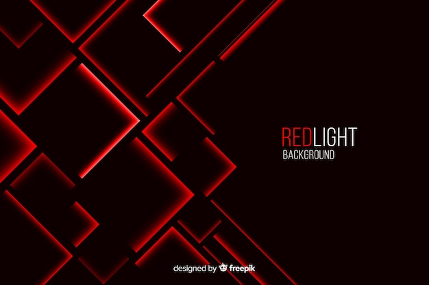 Vector luces rojas cuadradas acumuladas sobre fondo negro