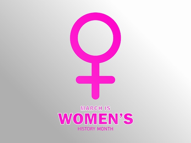 Vector el mes de la historia de la mujer es un mes declarado anual que destaca las contribuciones de las mujeres
