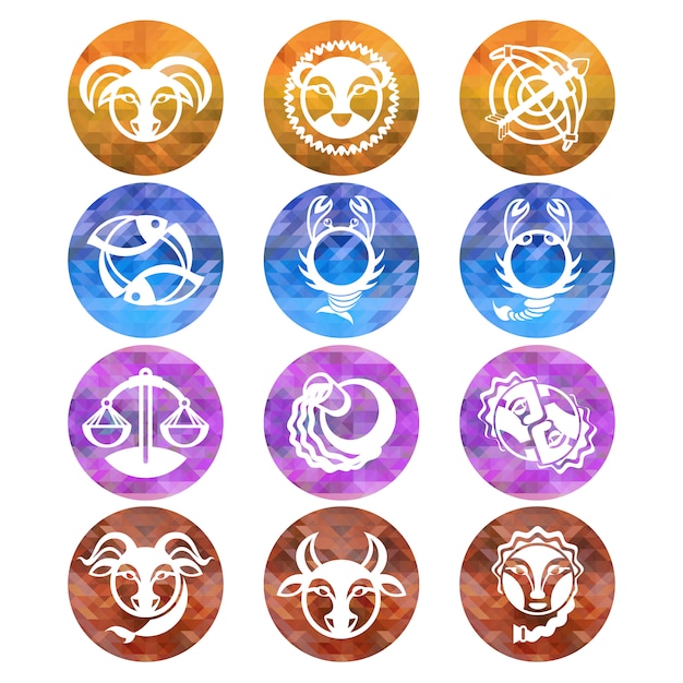 Vector signos del zodiaco