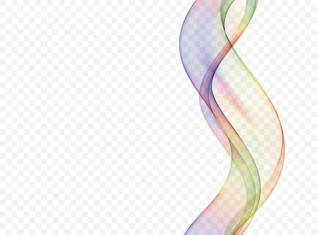 Vector vector de color liso de movimiento abstracto fondo de onda transparente de color arco iris